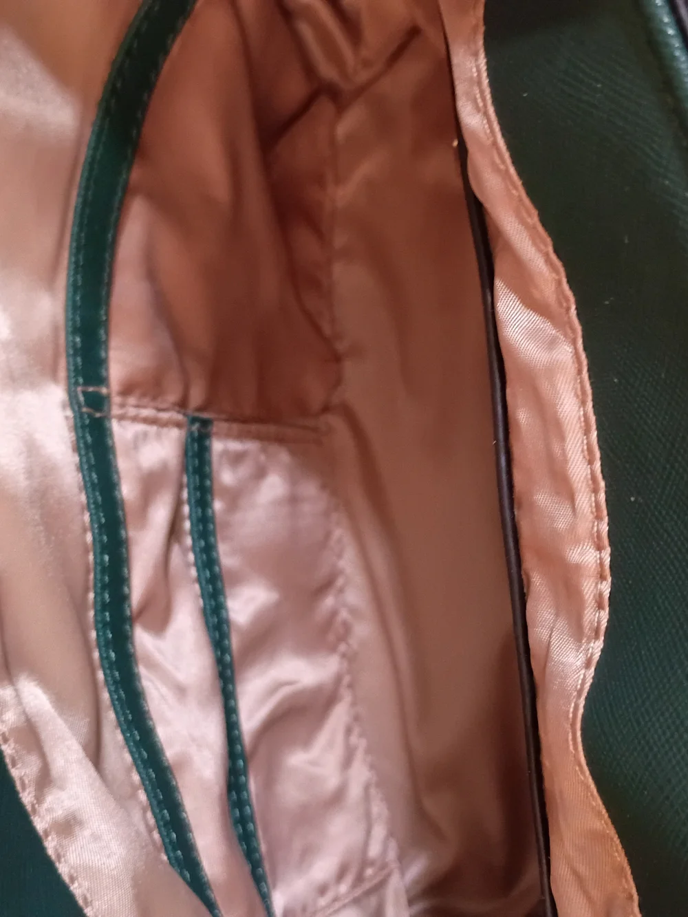Guess‎ Dark Green Quilted Top-Handle Satchel with Gold Emblem